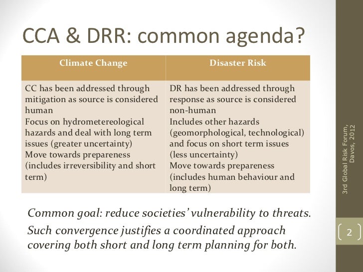 Governance In Disaster Risk Reduction And Climate Change Adaptation