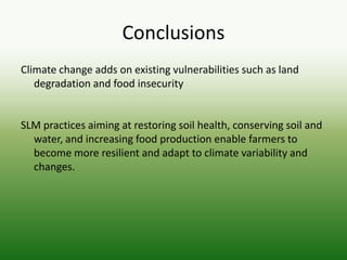 Sally BUNNING "Adapting to climate change through sustainable land and water management: ongoing experiences in 6 countries and 2 projects in East Africa"