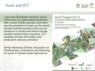 Youth and CSA: Lessons and Experiences from CCAFS East Africa