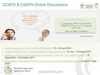 Youth and CSA: Lessons and experiences from CCAFS East Africa