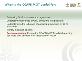 CCAFS EA Presentation for MOT training in ILRI Addis Ababa, Ethiopia.