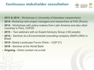 CCAFS EA Presentation for MOT training in ILRI Addis Ababa, Ethiopia.