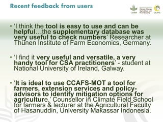 CCAFS EA Presentation for MOT training in ILRI Addis Ababa, Ethiopia.