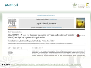 CCAFS EA Presentation for MOT training in ILRI Addis Ababa, Ethiopia.