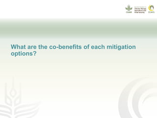 CCAFS EA Presentation for MOT training in ILRI Addis Ababa, Ethiopia.