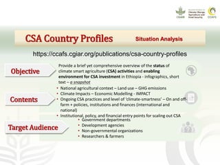 CCAFS EA Presentation for MOT training in ILRI Addis Ababa, Ethiopia.
