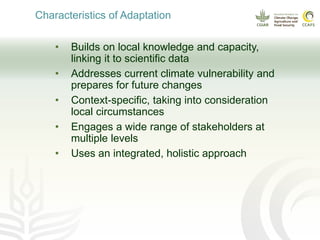 CCAFS EA Presentation for MOT training in ILRI Addis Ababa, Ethiopia.