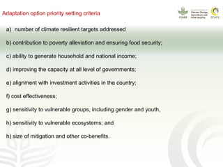 CCAFS EA Presentation for MOT training in ILRI Addis Ababa, Ethiopia.