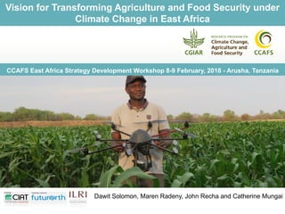 Dawit Solomon, Maren Radeny, John Recha and Catherine Mungai
Vision for Transforming Agriculture and Food Security under
C...