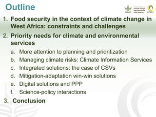 Climate change and food security in West Africa: Demand for climate and ...