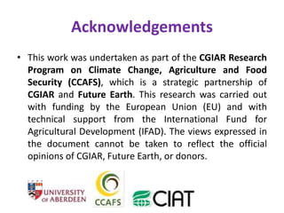 CCAFS-MOT Tool, March 2015