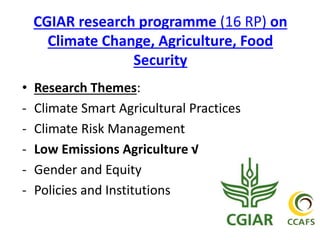 CCAFS-MOT Tool, March 2015