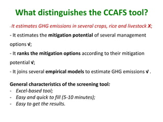 CCAFS-MOT Tool, March 2015