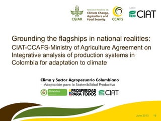 CCAFS – Presentation for Discussion with Donors and Partners – June 2013