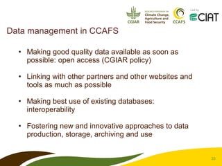 CCAFS – Presentation for Discussion with Donors and Partners – June 2013