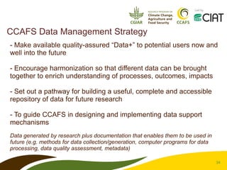CCAFS – Presentation for Discussion with Donors and Partners – June 2013