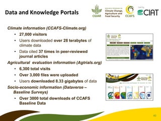 CCAFS – Presentation for Discussion with Donors and Partners – June 2013