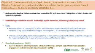 ICRISAT Global Planning Meeting 2019:CGIAR Research Program CCAFS- Enabling institutions and policies for sustainable climate change governance in agriculture by Samuel Partey and team
