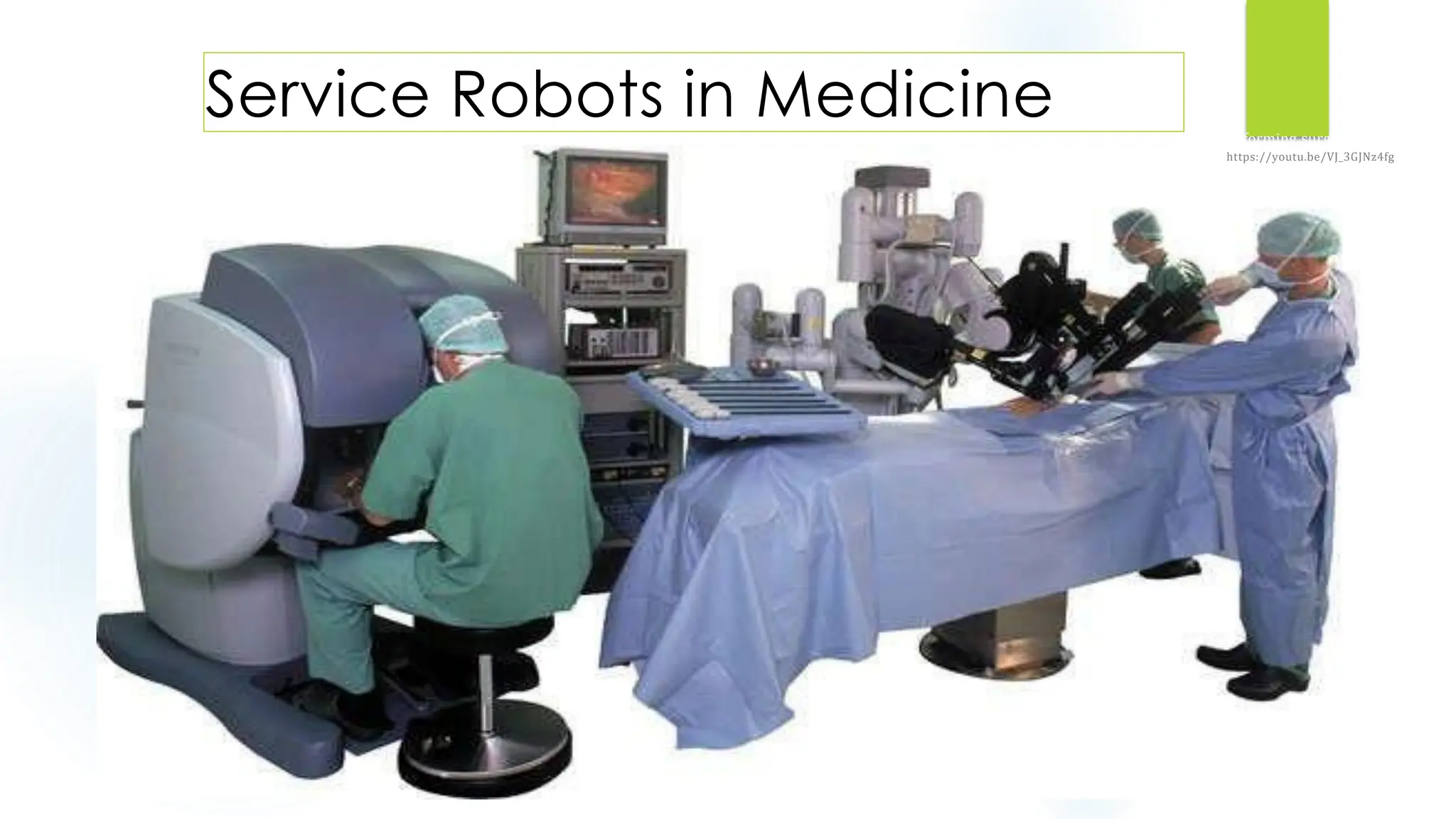 Service Robots in Medicine Da Vinci robot performing surgery through teleop
https://youtu.be/VJ_3GJNz4fg
1
9
 