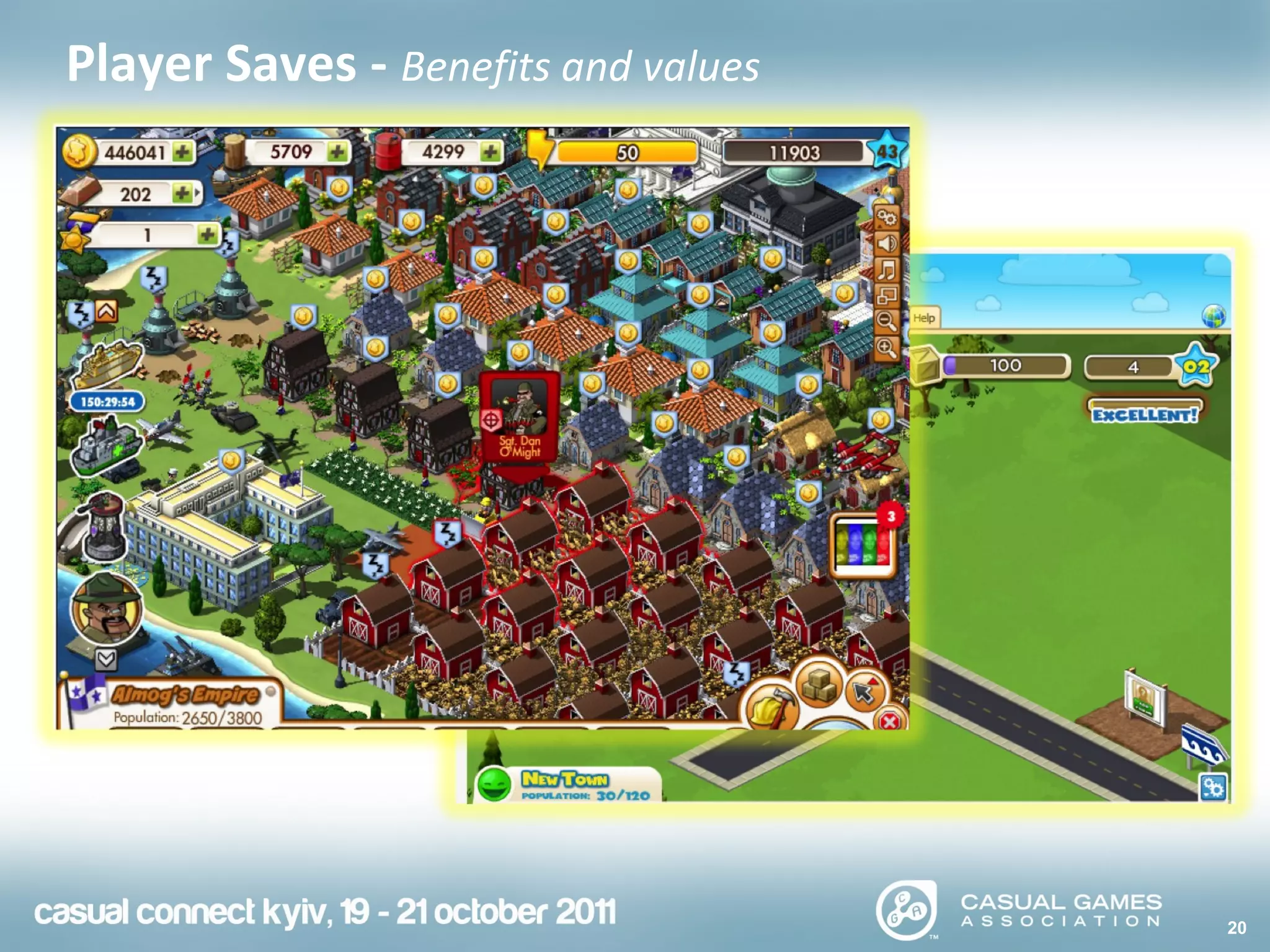 20
Player Saves - Benefits and values
 