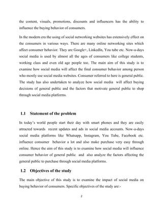 A study of impact of social media on consumer behaviour | PDF