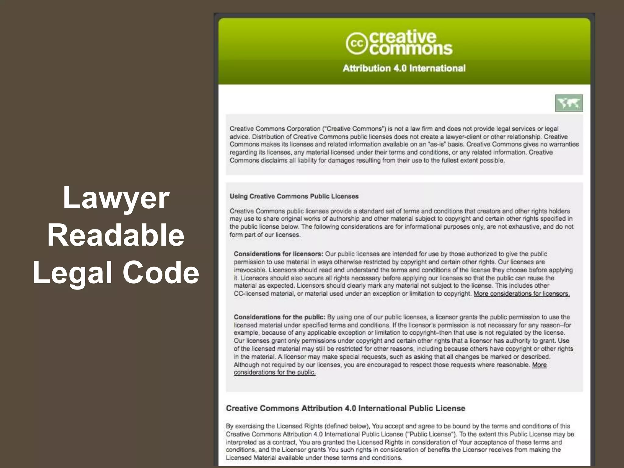 Lawyer
Readable
Legal Code
 