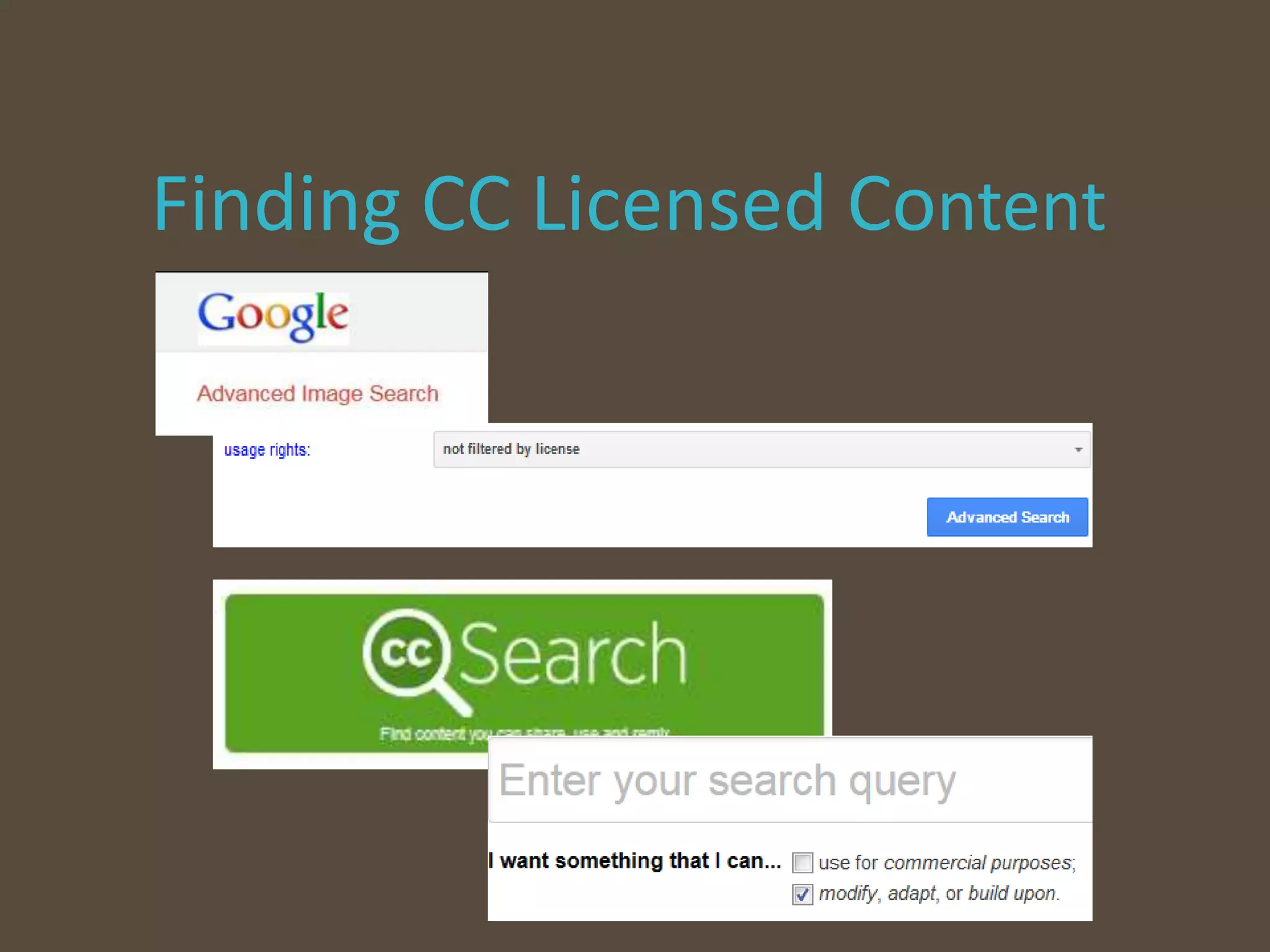 Finding CC Licensed Content
 