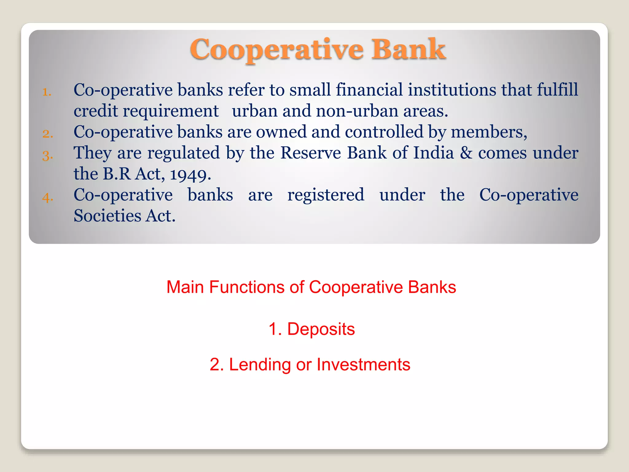 Cooperative Banking | PPTX