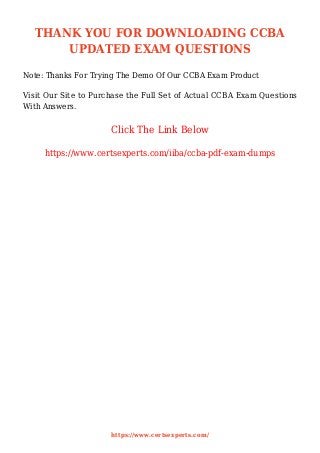 CCBA Schulungsangebot