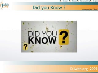 Did you Know ?




                 © Iwith.org 2009
 