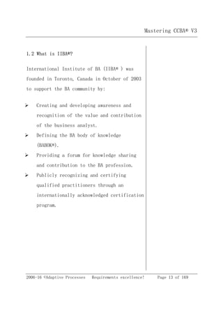 CCBA v3 Study Guide - Sample chapter | PDF