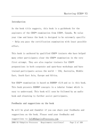 CCBA v3 Study Guide - Sample chapter | PDF