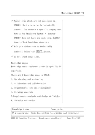 CCBA v3 Study Guide - Sample chapter | PDF