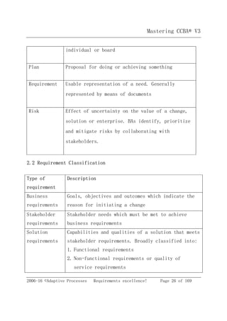 CCBA v3 Study Guide - Sample chapter | PDF