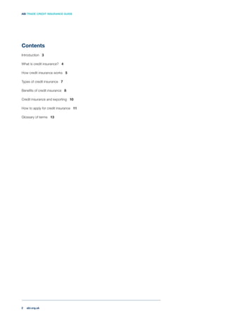 ABI Trade Credit Insurance Guide | PDF