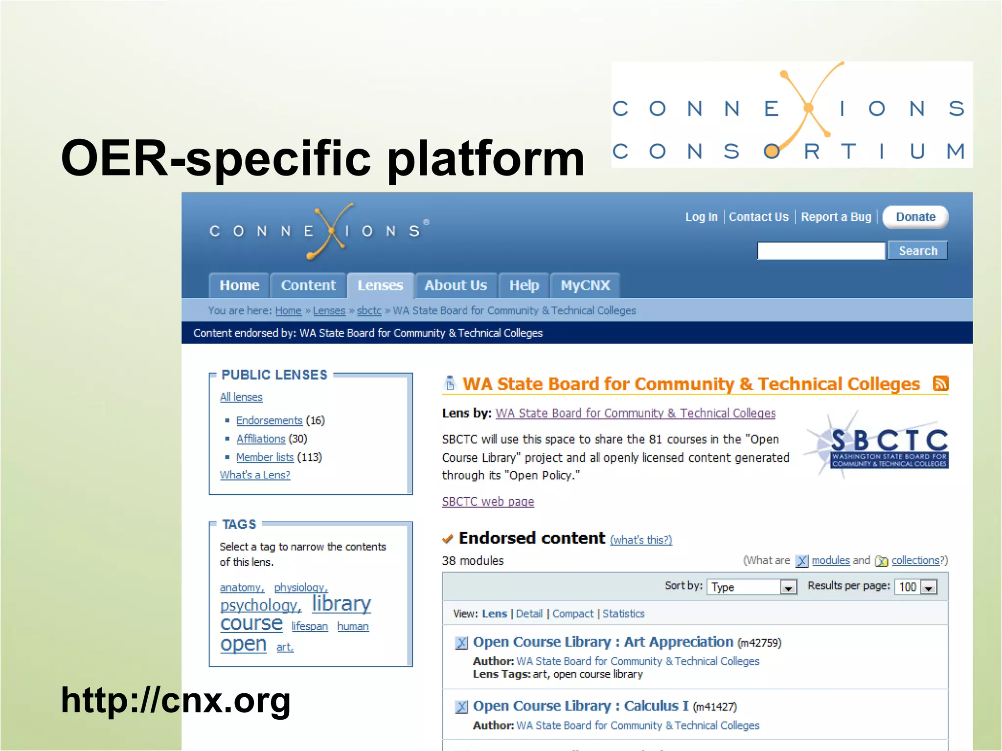 OER-specific platform




http://cnx.org
 