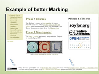 Example of better Marking
 