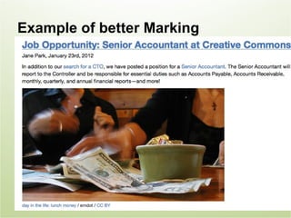 Example of better Marking
 