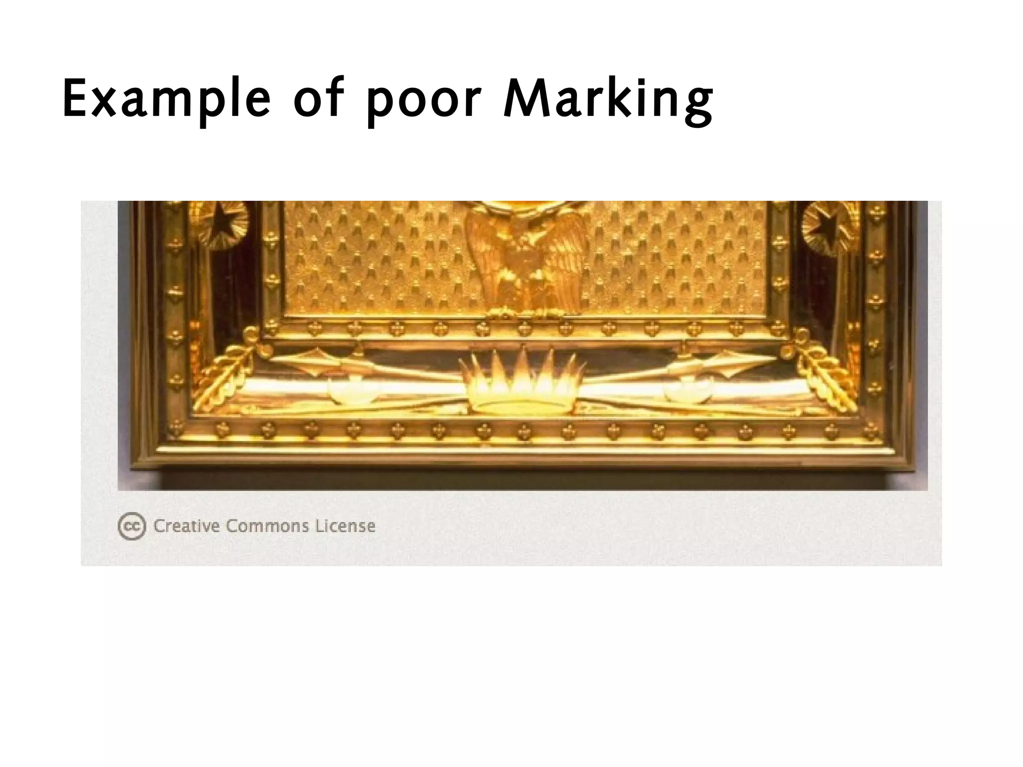 Example of poor Marking

 