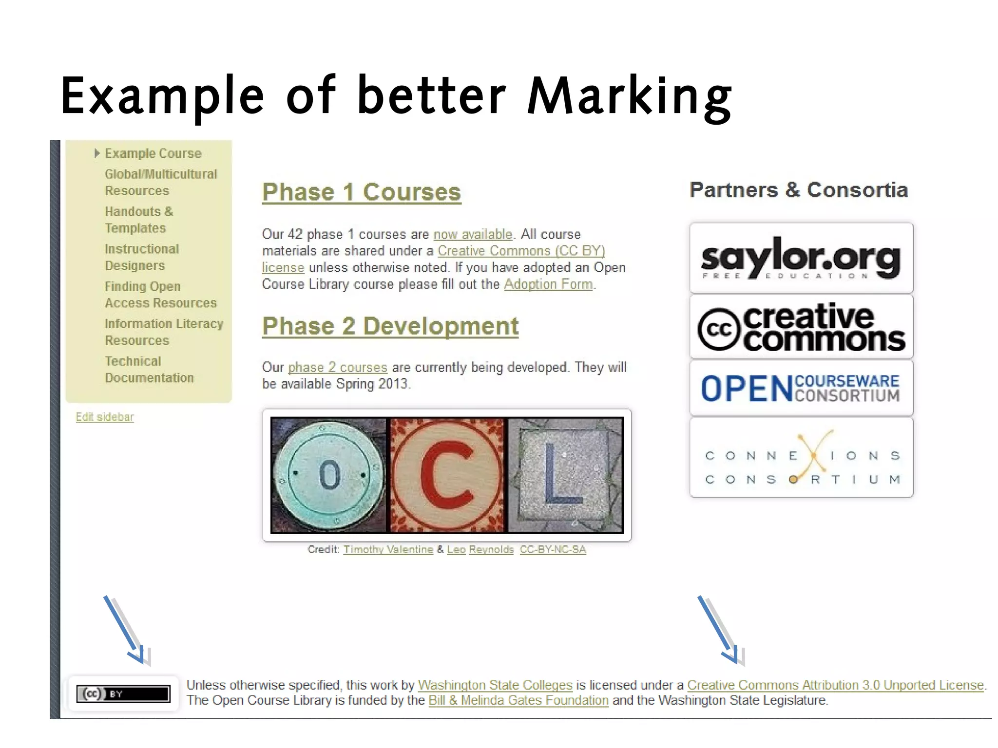 Example of better Marking

 