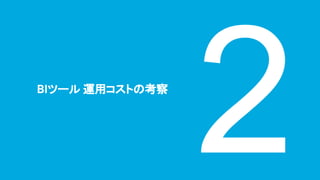 2
BIツール 運用コストの考察
 