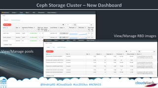 @AndrijaRS #CloudStack #ccc2019us #ACNA19
View/Manage pools
View/Manage RBD images
 