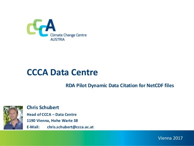 Ccca Data Centre Dynamic Data Citation For Netcdf Files Ccca Data Centre Dynamic Data Citation For Netcdf Files
