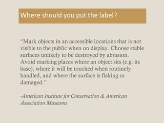 Artifact Labeling 101