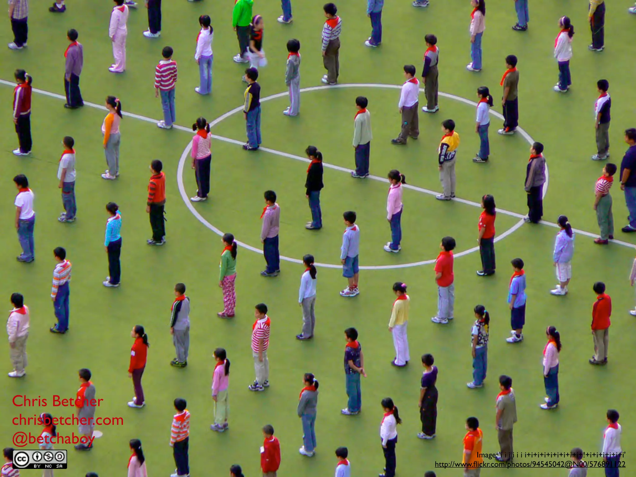 Chris Betcher
chrisbetcher.com
@betchaboy
                               Image: 'i i i i i i i+i+i+i+i+i+i+i+i+!+i+i+i+i+i+i'
                   http://www.ﬂickr.com/photos/94545042@N00/576891122
 