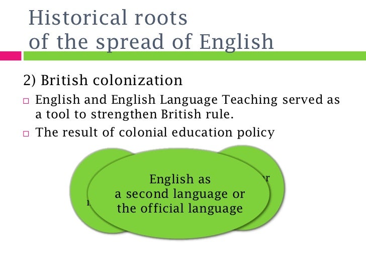 The spread of english in the modern period