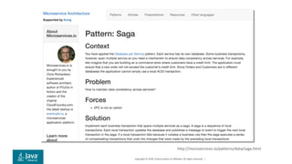 Copyright © 2019, Oracle and/or its affiliates. All rights reserved. |
http://microservices.io/patterns/data/saga.html
 