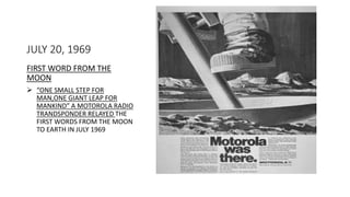 MOTOROLA COMPANY PRESENTATION | PPTX