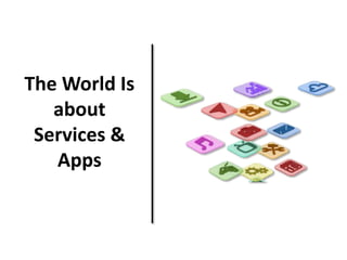 The World Is 
about 
Services & 
Apps 
 