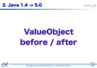 Copyright © Acroquest Technology Co., Ltd. All rights reserved.
#ccc_g3
 
28
 